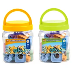 Bouwschroeven Pastel in Opbergbox, 24dlg.