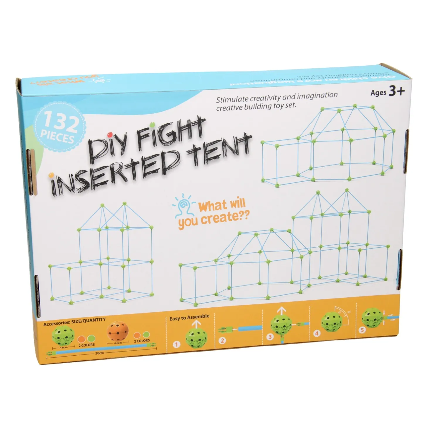 Bouwset Ballen en Staven XXL, 132dlg