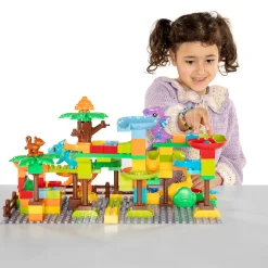 Bouwset Blokken en Knikkerbaan Dino