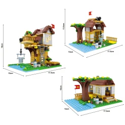 Bouwset 3in1 (Boom) Huis - 384dlg.