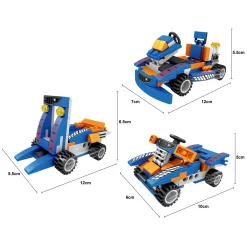 Bouwset 3in1 Voertuigen - 124 dlg.