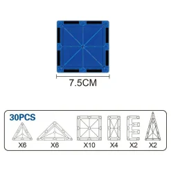 Bouwset Magneetpanelen - 30dlg.