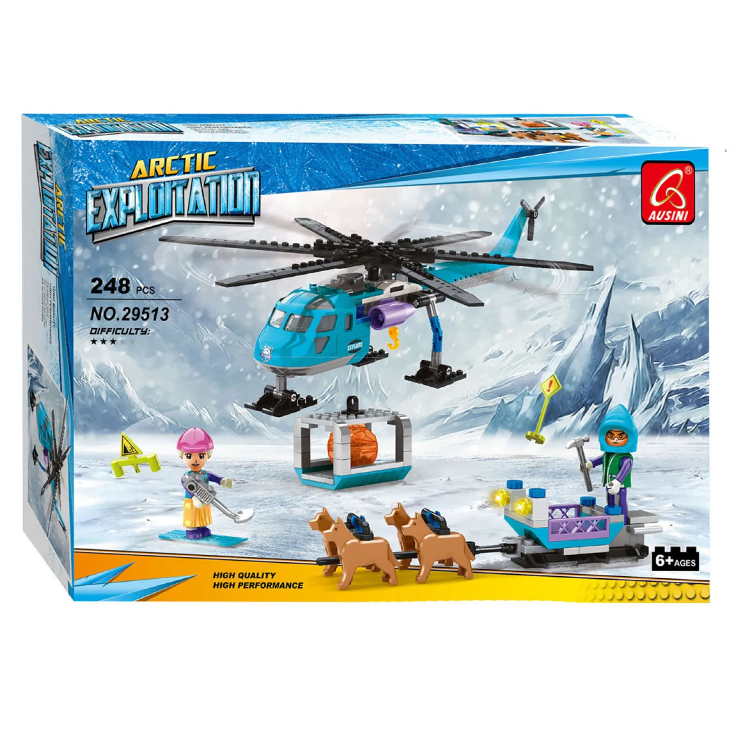 Bouwset Poolmissie Heli & Hondenslee - 248dlg.