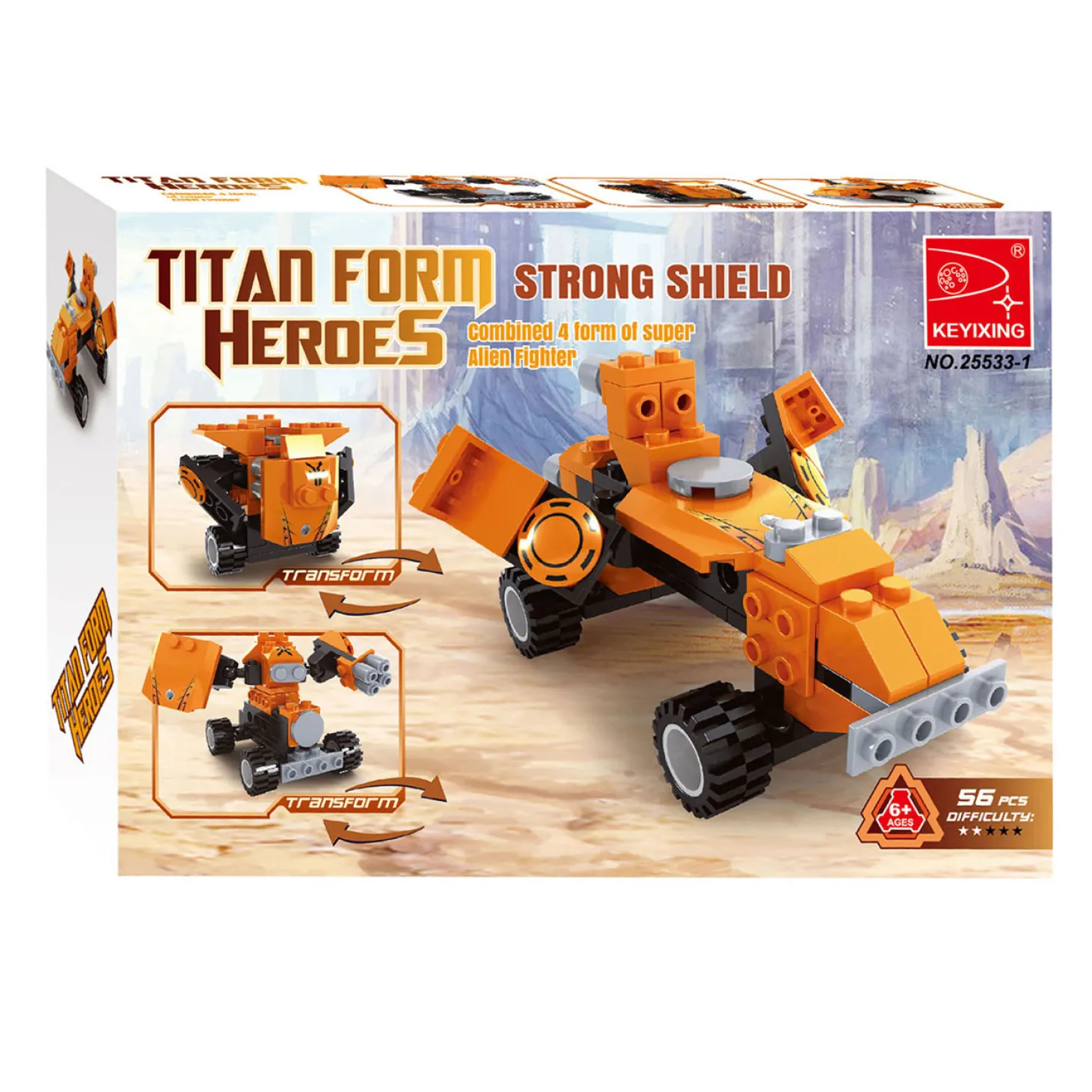 Bouwset Titan Voertuigen 3in1 - 56dlg.