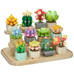 Bouwsteentjes Set Bloemen Etalage