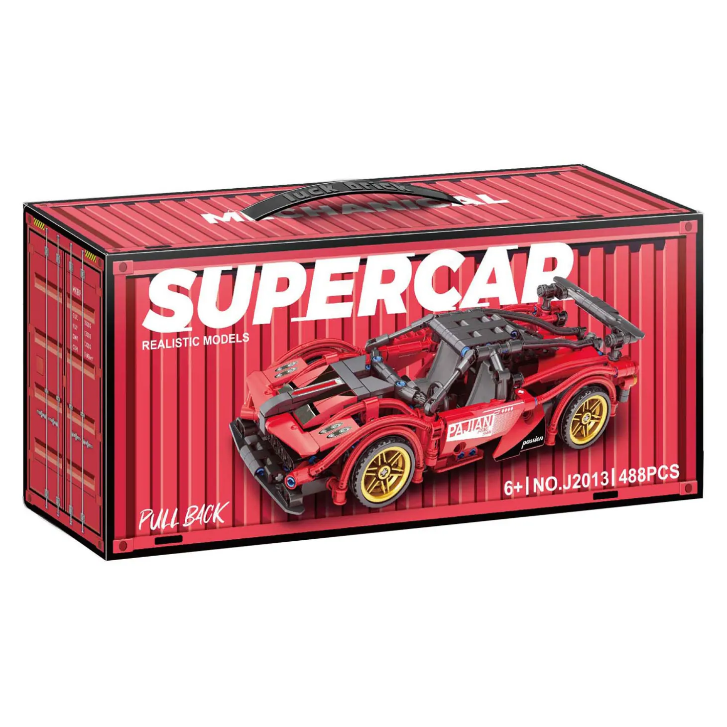 Bouwsteentjes Set Pull Back Sport Auto - 488dlg.