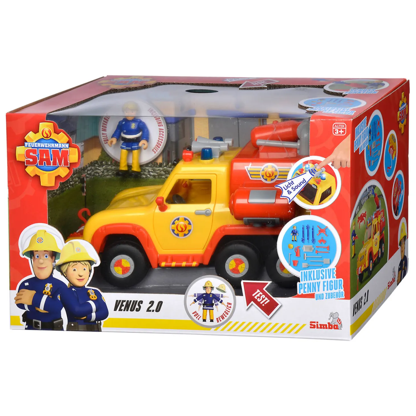Brandweerman Sam Brandweerauto Venus 2.0 met Figuur