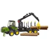 Bruder John Deere 1210E Forwarder met Boomstammen en Grijper 1:16