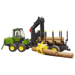 Bruder John Deere 1210E Forwarder met Boomstammen en Grijper 1:16