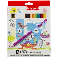 Bruynzeel Kids Triple Kleurpotloden Set 12