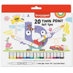 Bruynzeel Kids Twin Point Viltstiften, 20st.
