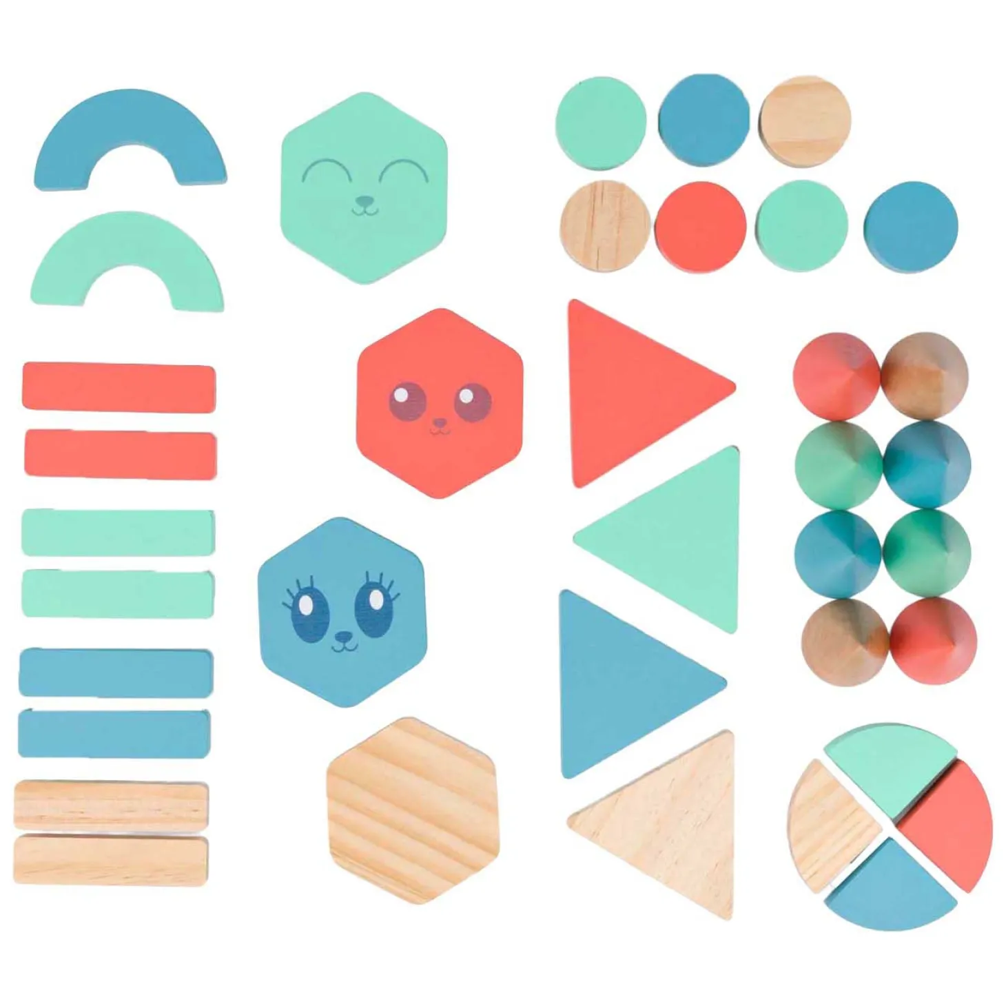 BS Toys Houten Bouwstenen - 38dlg.