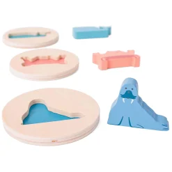 BS Toys Houten Vormenpuzzel, 6st.