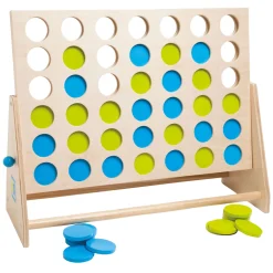 BS Toys Mega Houten Vier Bij Elkaar Spel, 43dlg