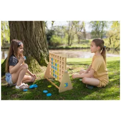 BS Toys Mega Houten Vier Bij Elkaar Spel, 43dlg