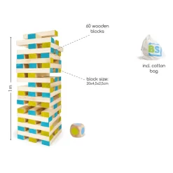BS Toys Mega Houten Wiebeltoren Spel, 61dlg.