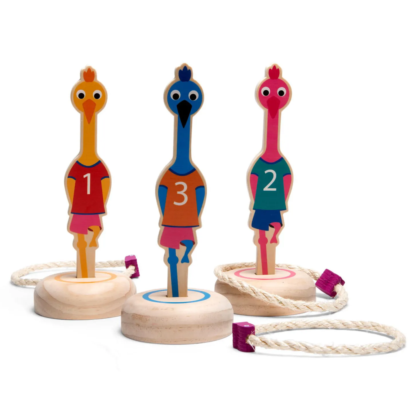 BS Toys Ringwerpen Vogels Hout - Werpspel