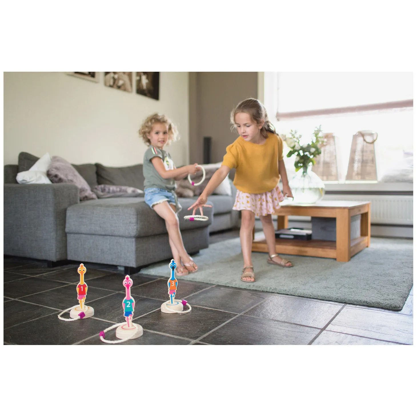 BS Toys Ringwerpen Vogels Hout - Werpspel