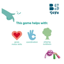 BS Toys Springtouw Roze met Houten Handvatten