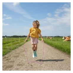 BS Toys Springtouw Roze met Houten Handvatten