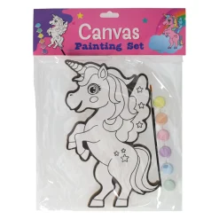 Canvas Schilderen - Eenhoorn - incl Penseel en 6 kleuren verf