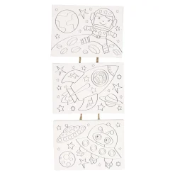 Canvas Schilderset Ruimte, set van 3 stuks