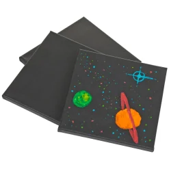 Canvas Zwart 20x20cm, 3st.