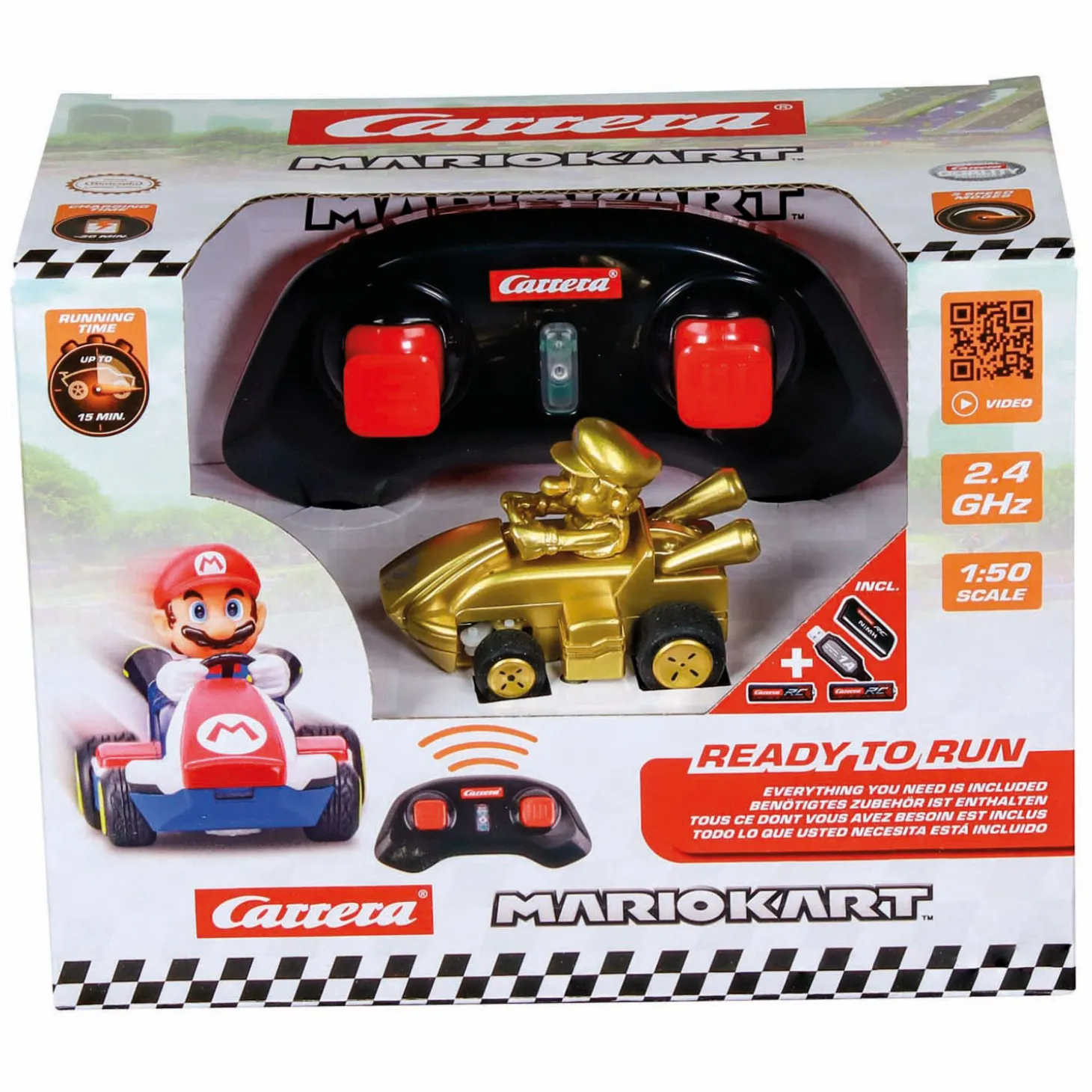 Carrera Mini RC 2,4GHz Mario Kart Gold - 1:50