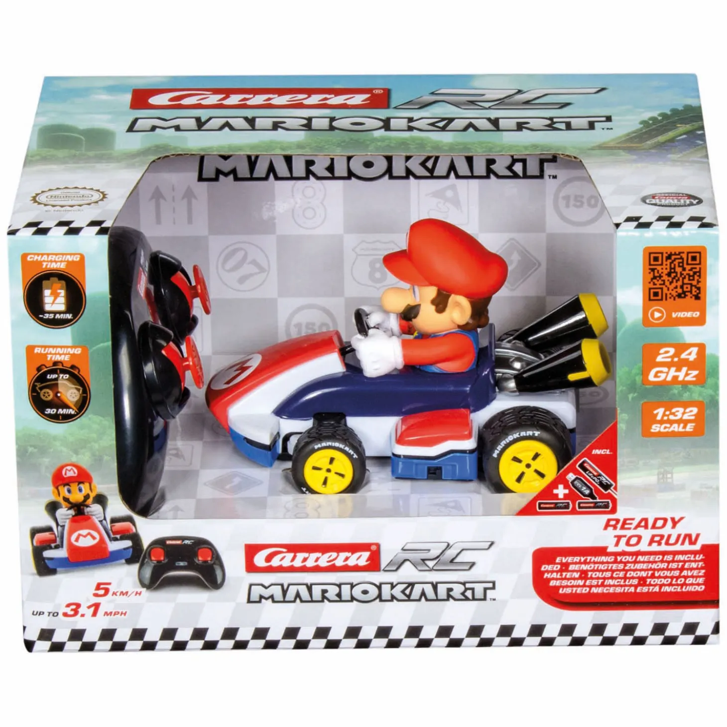 Carrera RC 2,4GHz Mario Kart Race Kart 1:32 - Mario