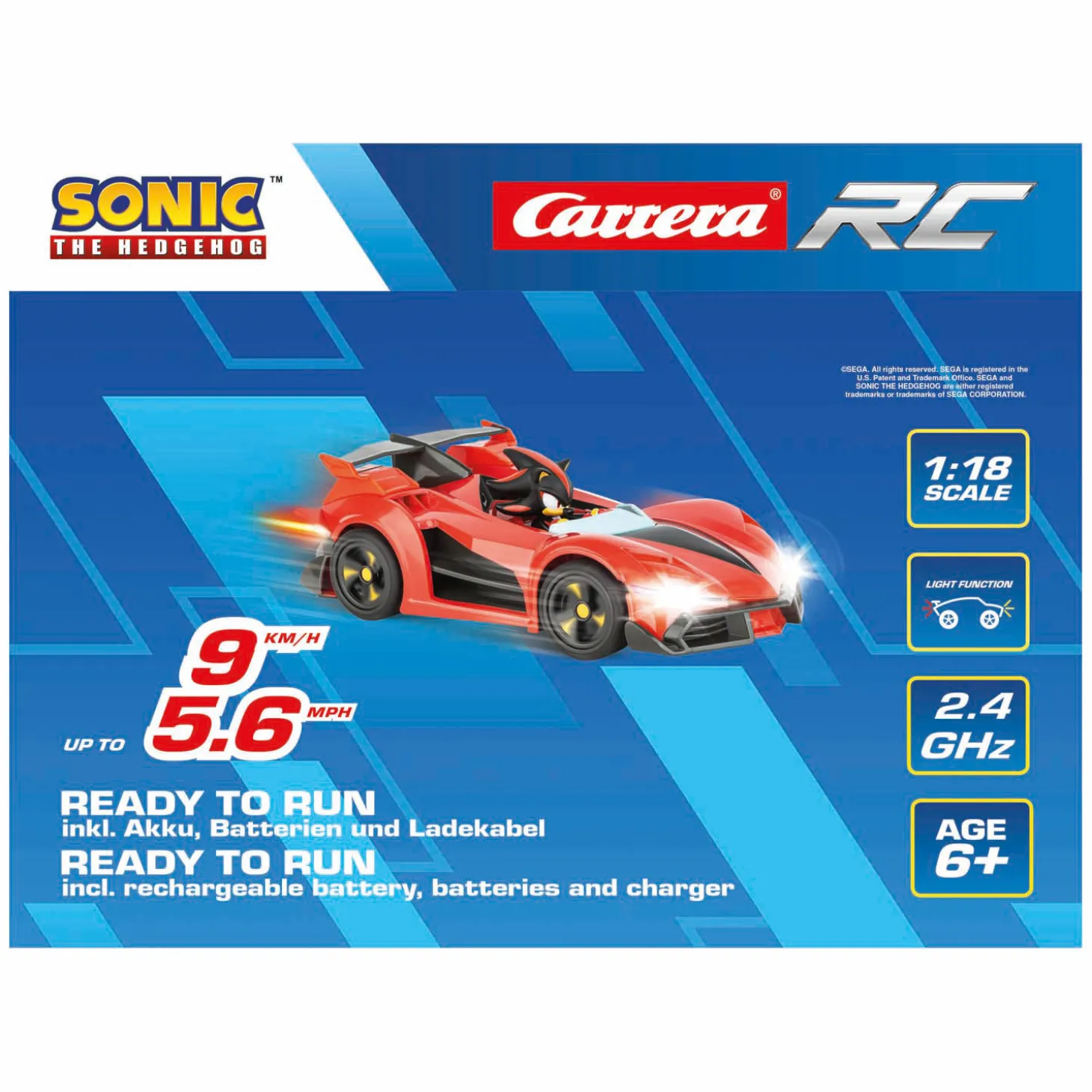 Carrera RC 2,4GHz Team Sonic Racing Shadow - 1:18