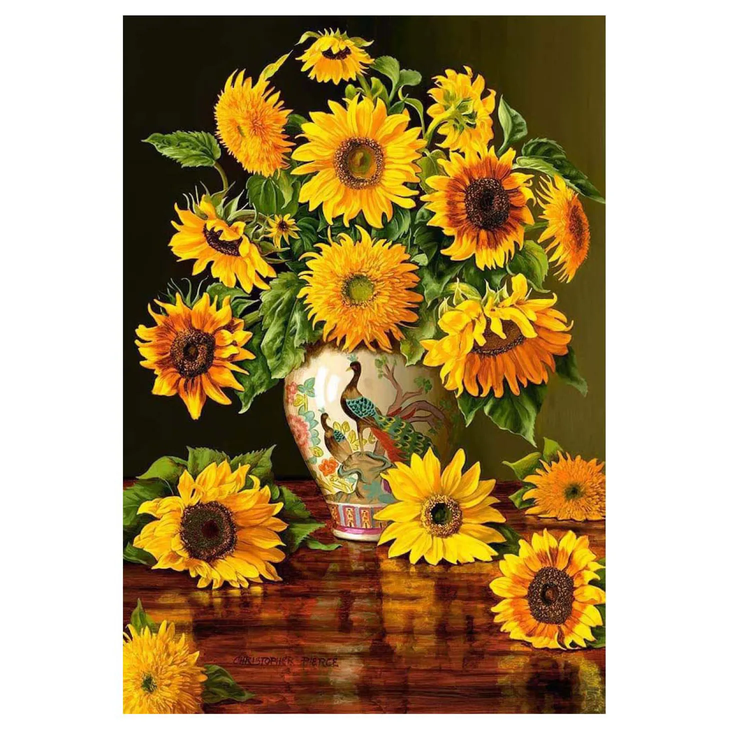 Castorland Legpuzzel Sunflowers in a Peacock Vase, 1000st.