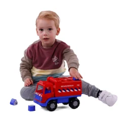Cavallino Brandweervrachtwagen Vormenstoof met 6 Blokken, 26cm