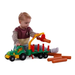 Cavallino Klassieke Tractor met Aanhangwagen en Hout, 61cm