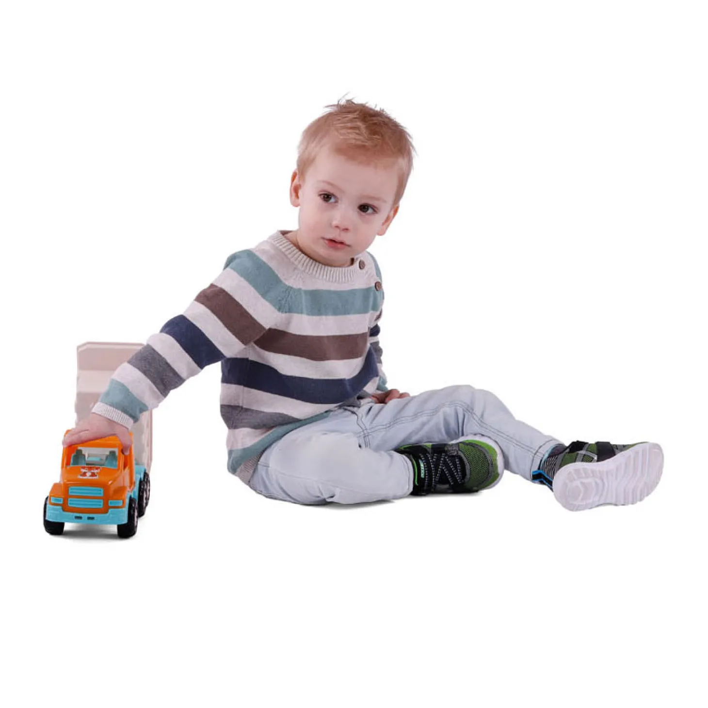 Cavallino Safari Torpedo Kiepvrachtwagen Oranje, 26,5cm