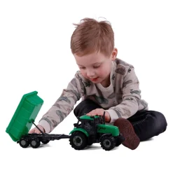 Cavallino Tractor met Kiepwagen Aanhangwagen Groen, Schaal 1:32