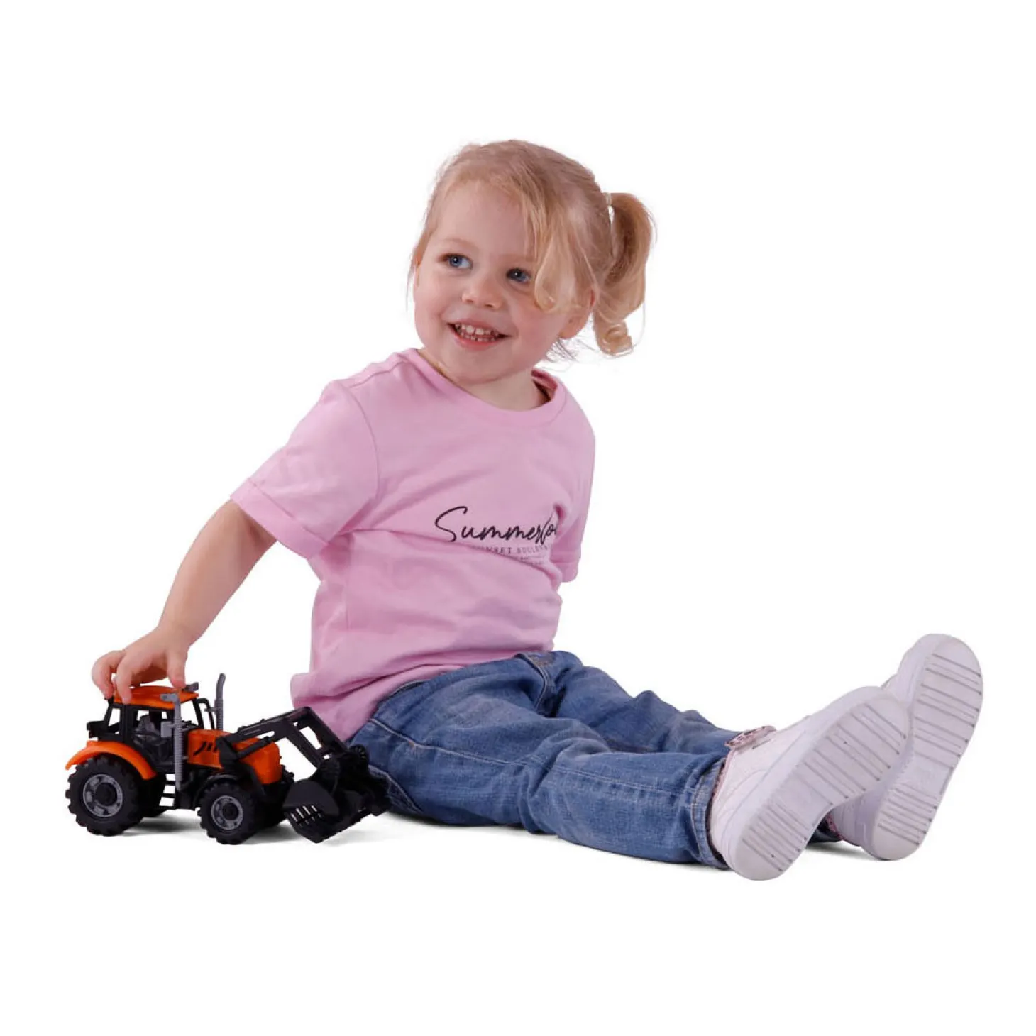 Cavallino Tractor met Lader Geel, Schaal 1:32