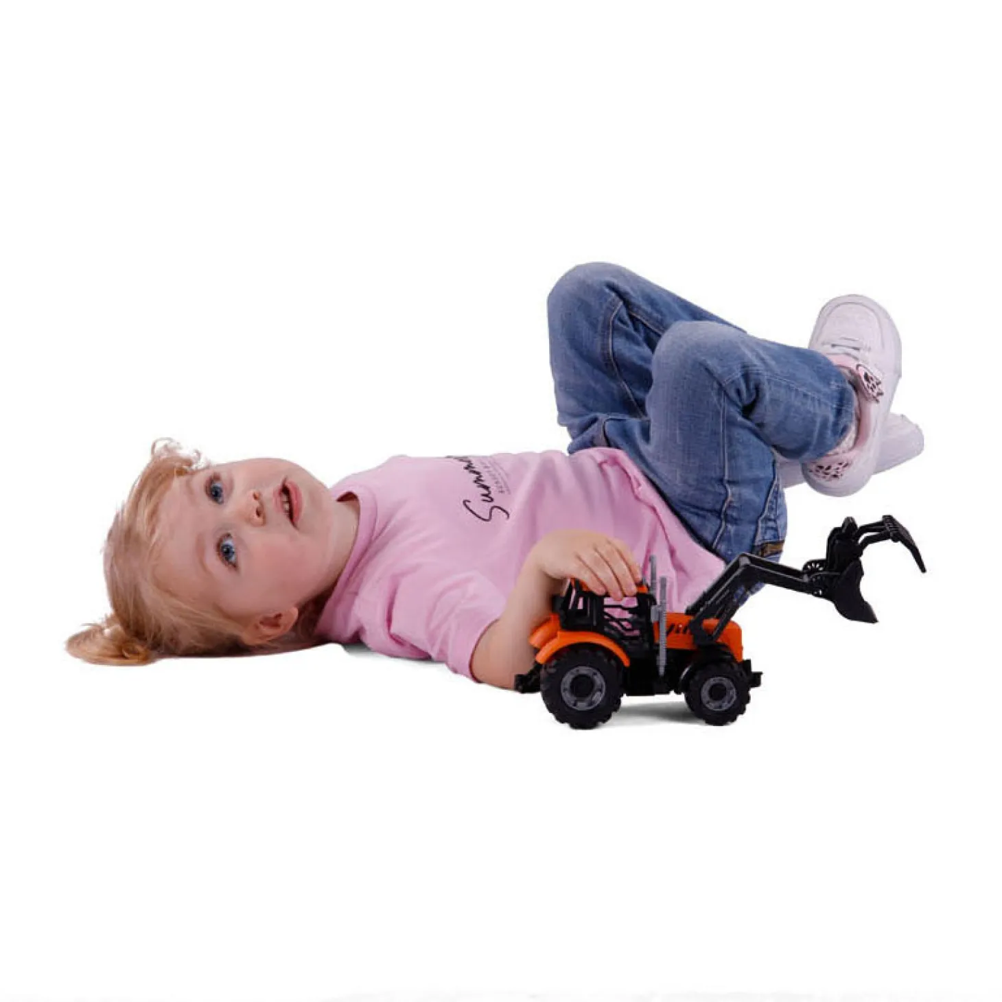 Cavallino Tractor met Lader Geel, Schaal 1:32