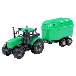 Cavallino Tractor met Paardentrailer Groen, Schaal 1:32