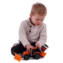 Cavallino Tractor met Sneeuw Ploeg Geel, Schaal 1:32