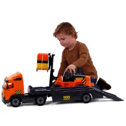 Cavallino Vrachtwagen met Trailer en Vorkheftruck, Schaal 1:16