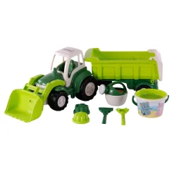 Cavallino XL Tractor Groen met Kiep- Aanhangwagen en Emmerset, 9dlg.