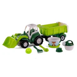Cavallino XL Tractor Groen met Kiep- Aanhangwagen en Emmerset, 9dlg.