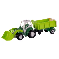 Cavallino XL Tractor Groen met Kiep Aanhangwagen, 86,5cm