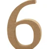 Cijfer 6 MDF 13cm, 1st.
