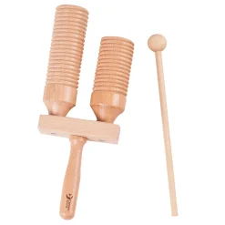Classic World Guiro Dubbel met Stok