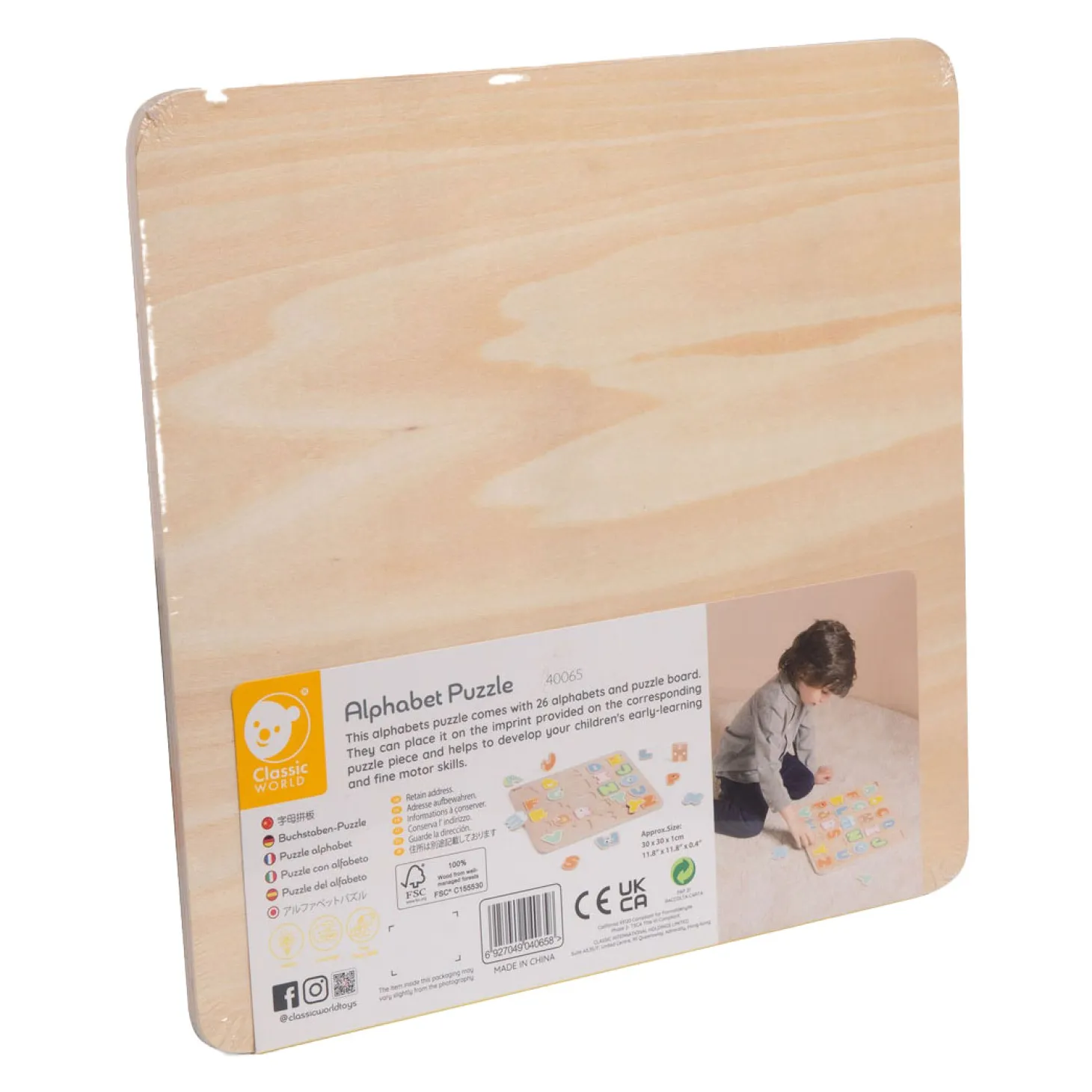 Classic World Houten Alfabet Puzzel, 27st.