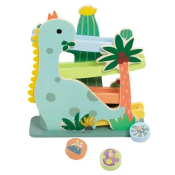 Classic World Houten Ballenbaan Dinosaurus, 4dlg.