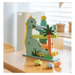 Classic World Houten Ballenbaan Dinosaurus, 4dlg.