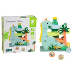Classic World Houten Ballenbaan Dinosaurus, 4dlg.