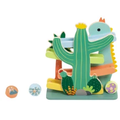 Classic World Houten Ballenbaan Dinosaurus, 4dlg.